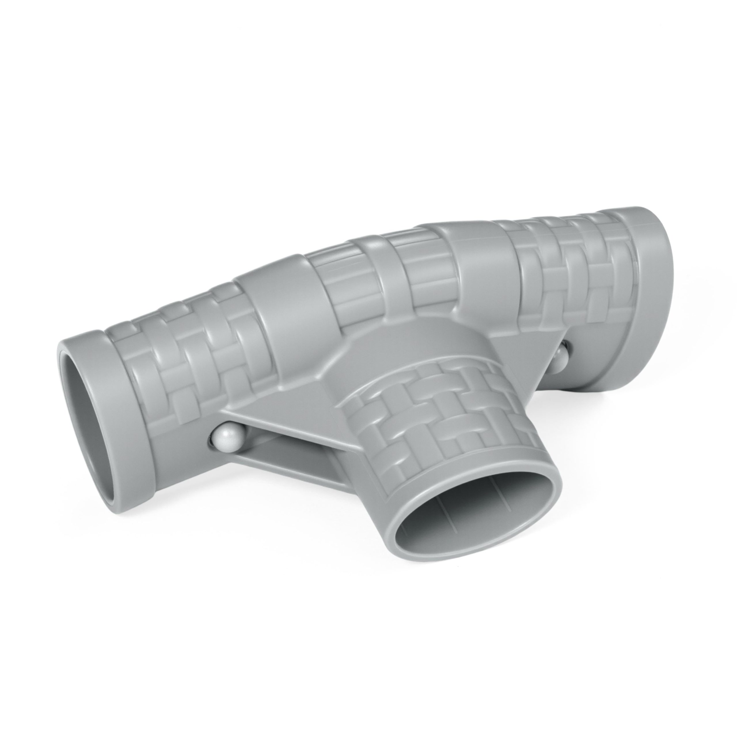 Power Steel and Steel Pro MAX Round Above Ground Pool T-Connector Replacement. Light Gray - Image 2